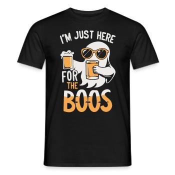 Je suis juste là pour le fantôme des huées - T-shirt homme - noir - Devant - AI Model Male 178 light (178cm)