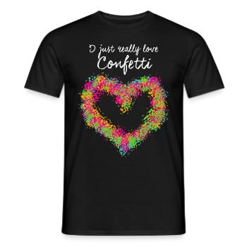 Confetti Heart Carnival Carnival - Men's T-Shirt - black - Front - AI Model Male 178 light (178cm)