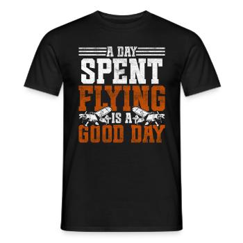 Model Airplane Model Airplane - Men's T-Shirt - black - Front - AI Model Male 178 light (178cm)