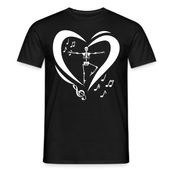 Skelett Skelette Tanzen - Männer T-Shirt - Schwarz - Vorne - AI Model Male 178 light (178cm)