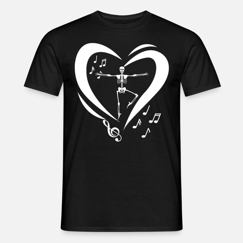 Skeleton skeletons dancing - Men’s T-shirt - black