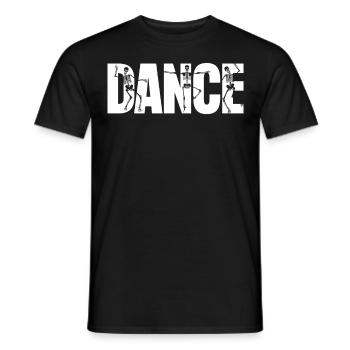 Dancing Halloween skeletons - Men's T-Shirt - black - Front - AI Model Male 178 light (178cm)