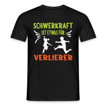Trampolin springen Outdoor Indoor - Männer T-Shirt - Schwarz - Vorne - AI Model Male 178 light (178cm)