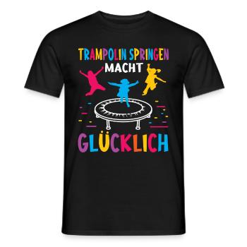 Trampolin springen Outdoor Indoor - Männer T-Shirt - Schwarz - Vorne - AI Model Male 178 light (178cm)