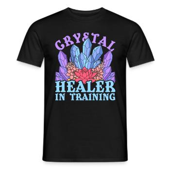 Crystal Healer Healing Crystals - Men's T-Shirt - black - Front - AI Model Male 178 light (178cm)