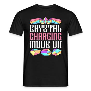 Crystal Healer Crystals Crystal Charging Mode On - Men's T-Shirt - black - Front - AI Model Male 178 light (178cm)