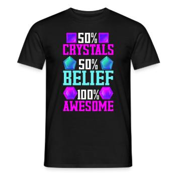 Crystal Healer Crystals - Men's T-Shirt - black - Front - AI Model Male 178 light (178cm)
