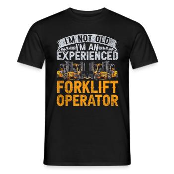 Forklift driver Forklift driver - Men's T-Shirt - black - Front - AI Model Male 178 light (178cm)