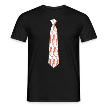 Joueur de basket-ball Joueur de basket-ball à cravate - T-shirt homme - noir - Devant - AI Model Male 178 light (178cm)