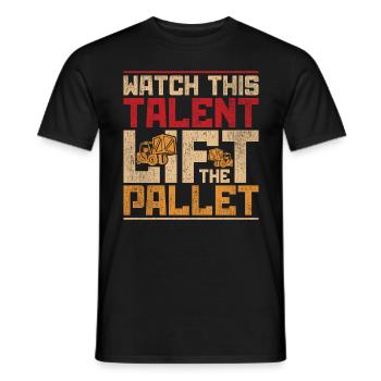 Forklift driver Forklift driver - Men's T-Shirt - black - Front - AI Model Male 178 light (178cm)