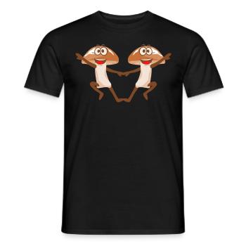 Pilze tanzen Boogie Woogie Pilzsammler - Männer T-Shirt - Schwarz - Vorne - AI Model Male 178 light (178cm)