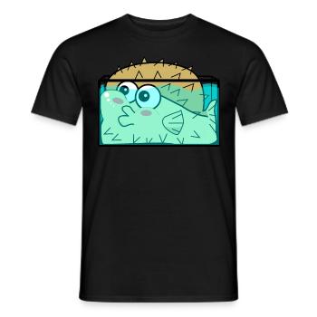 Kugelfisch im Aquarium Kugelfische - Männer T-Shirt - Schwarz - Vorne - AI Model Male 178 light (178cm)