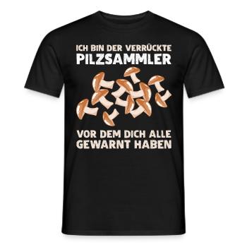 Pilz Pilzsammler Pilze - Männer T-Shirt - Schwarz - Vorne - AI Model Male 178 light (178cm)