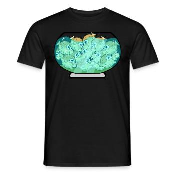 Puffer Fish Aquarium Puffer Fish - T-shirt homme - noir - Devant - AI Model Male 178 light (178cm)