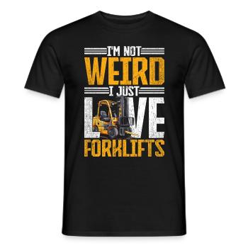 Forklift Driver Forklift Driver Love Forklifts - Men's T-Shirt - black - Front - AI Model Male 178 light (178cm)