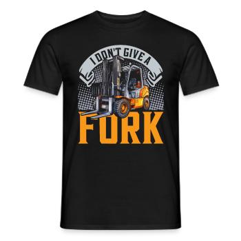 Gabelstaplerfahrer I Don't Give A Fork - Männer T-Shirt - Schwarz - Vorne - AI Model Male 178 light (178cm)