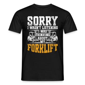 Forklift driver Forklift driver - Men's T-Shirt - black - Front - AI Model Male 178 light (178cm)