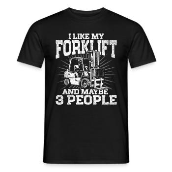 Forklift driver Forklift driver - Men's T-Shirt - black - Front - AI Model Male 178 light (178cm)