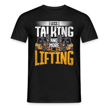 Forklift driver Forklift driver - Men's T-Shirt - black - Front - AI Model Male 178 light (178cm)