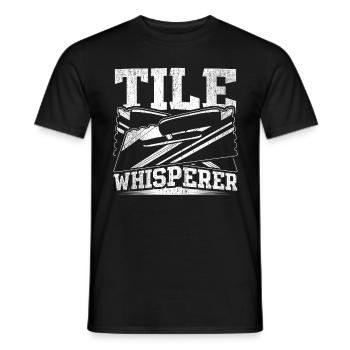Bodenleger Fliesenleger Tile Whisperer - Männer T-Shirt - Schwarz - Vorne - AI Model Male 178 light (178cm)