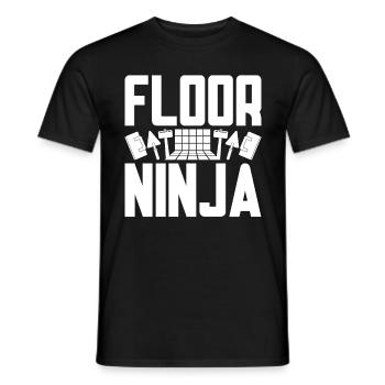 Bodenleger Fliesenleger Estrichleger Floor Ninja - Männer T-Shirt - Schwarz - Vorne - AI Model Male 178 light (178cm)