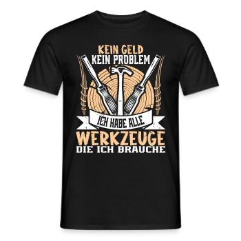 Holzschnitzer Holzschnitzerei - Männer T-Shirt - Schwarz - Vorne - AI Model Male 178 light (178cm)