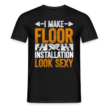 Bodenleger Fliesenleger Estrichleger - Männer T-Shirt - Schwarz - Vorne - AI Model Male 178 light (178cm)