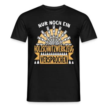 Holzschnitzer Holzschnitzerei - Männer T-Shirt - Schwarz - Vorne - AI Model Male 178 light (178cm)