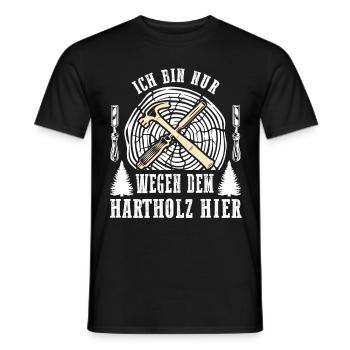 Holzschnitzer Holzschnitzerei - Männer T-Shirt - Schwarz - Vorne - AI Model Male 178 light (178cm)