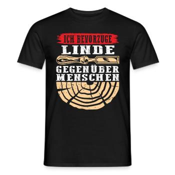 Holzschnitzer Holzschnitzerei - Männer T-Shirt - Schwarz - Vorne - AI Model Male 178 light (178cm)