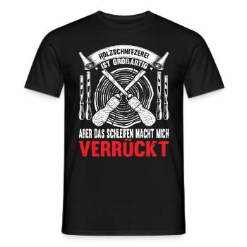 Holzschnitzer Holzschnitzerei - Männer T-Shirt - Schwarz - Vorne - AI Model Male 178 light (178cm)