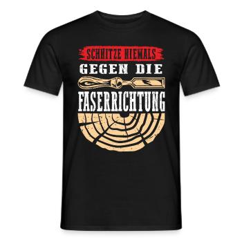 Holzschnitzer Holzschnitzerei - Männer T-Shirt - Schwarz - Vorne - AI Model Male 178 light (178cm)