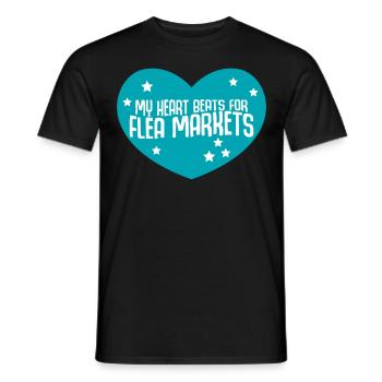 Trödelmarkt Spruch Flohmarkt Händler - Männer T-Shirt - Schwarz - Vorne - AI Model Male 178 light (178cm)