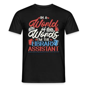 Librarian Librarian Library Assistant - Men's T-Shirt - black - Front - AI Model Male 178 light (178cm)