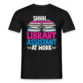 Bibliothekarin Bibliothekar Bibliotheksassistent - Männer T-Shirt - Schwarz - Vorne - AI Model Male 178 light (178cm)