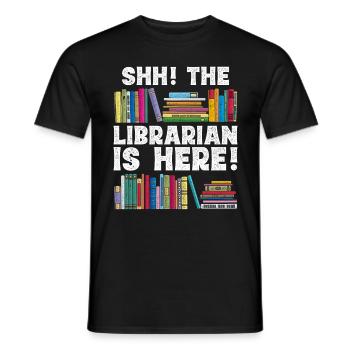 Librarian Librarian Library Assistant - Men's T-Shirt - black - Front - AI Model Male 178 light (178cm)