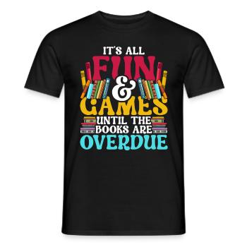 Librarian Librarian Library Assistant - Men's T-Shirt - black - Front - AI Model Male 178 light (178cm)