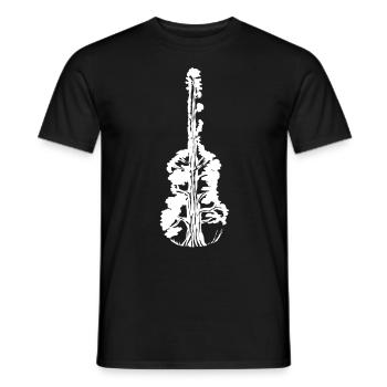 Guitare Musique Tree Nature Guitariste - T-shirt homme - noir - Devant - AI Model Male 178 light (178cm)