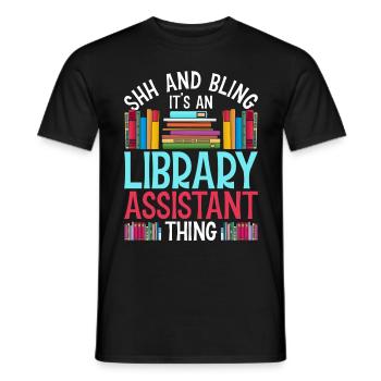 Librarian Librarian Library Assistant - Men's T-Shirt - black - Front - AI Model Male 178 light (178cm)