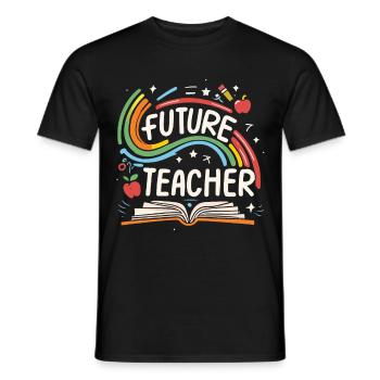 Futur formateur d’enseignants - T-shirt homme - noir - Devant - AI Model Male 178 light (178cm)