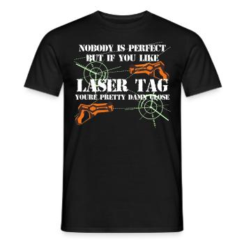 laser tag drôle de laser jeu laser tag - T-shirt homme - noir - Devant - AI Model Male 178 light (178cm)