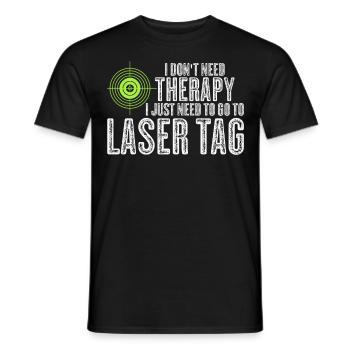 Laser Tag Lasergame Lasertag Laserdrom - Men's T-Shirt - black - Front - AI Model Male 178 light (178cm)