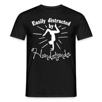 Handstand Gymnastics Gymnast - Men's T-Shirt - black - Front - AI Model Male 178 light (178cm)