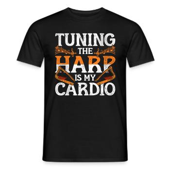 Harfenist Harfenspieler Harfe - Männer T-Shirt - Schwarz - Vorne - AI Model Male 178 light (178cm)