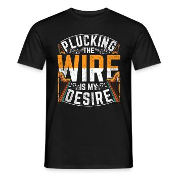 Harfenist Harfenistin Harfenspielerin Harfe - Männer T-Shirt - Schwarz - Vorne - AI Model Male 178 light (178cm)