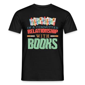 Bookworm Reading Librarian Librarian Librarian - Men's T-Shirt - black - Front - AI Model Male 178 light (178cm)