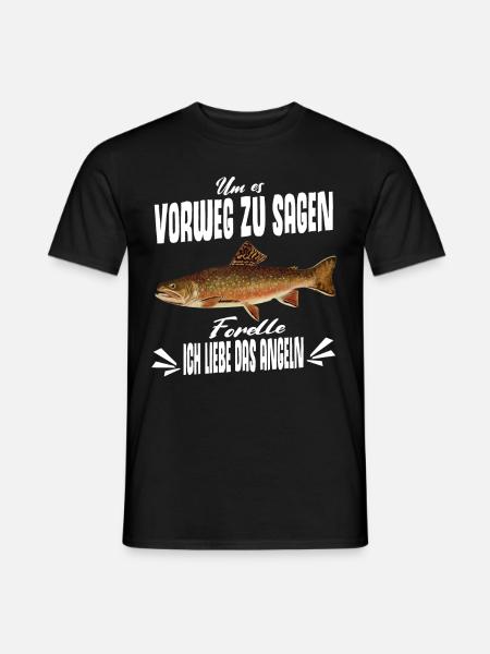Forellen Angeln - Männer T-Shirt - Schwarz