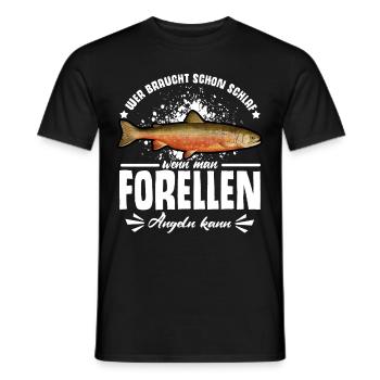 Forellen Angeln - Männer T-Shirt - Schwarz - Vorne - AI Model Male 178 light (178cm)