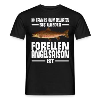 Forellen Angeln - Männer T-Shirt - Schwarz - Vorne - AI Model Male 178 light (178cm)