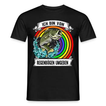 Forellen Angeln - Männer T-Shirt - Schwarz - Vorne - AI Model Male 178 light (178cm)